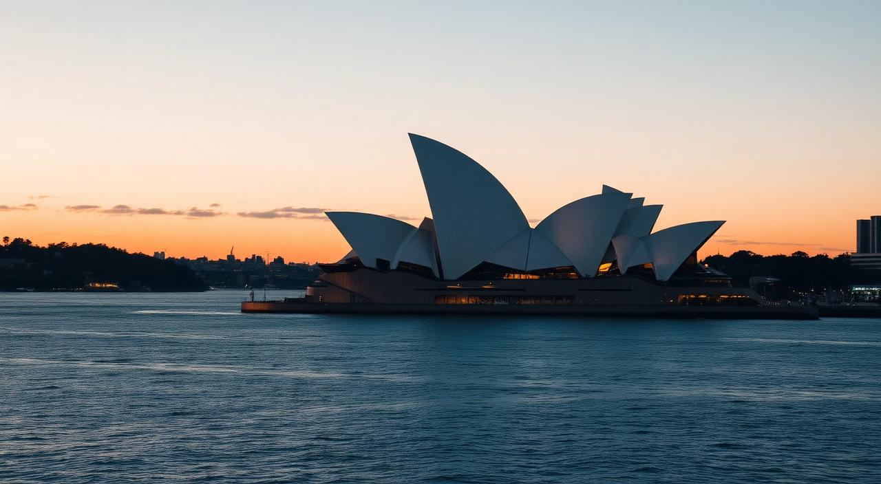 Sydney harbour at sunset